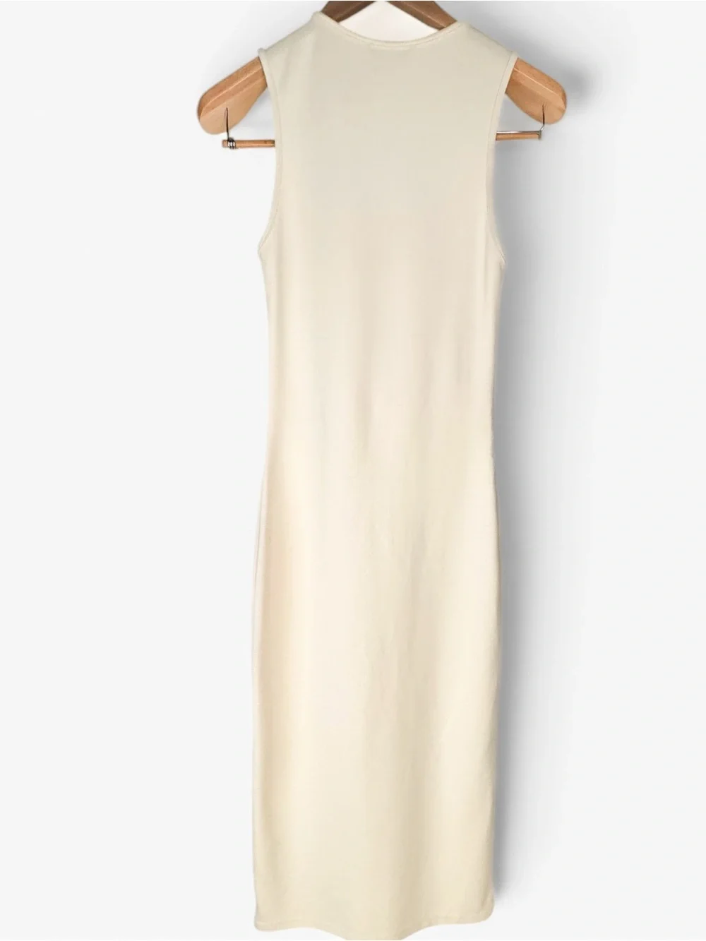 Like New Mango Fitted Midi Dress in Ecru, US 4 - Picture 5 of 7